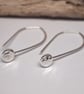 Silver drop pebble earrings - Image 8
