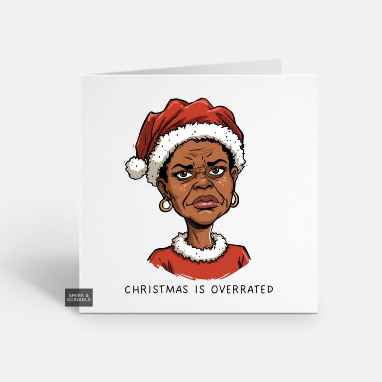 Funny Grumpy Christmas Card For Him Or Her - Unique Xmas Humour Greeting 