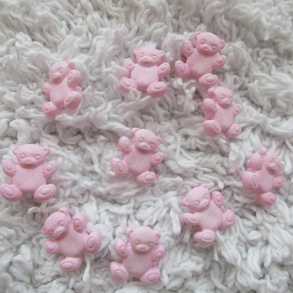 10 Teddy Bear Shaped Buttons
