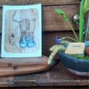 ' Red shoes ' small print inspired by stepping into nature. Free UK postage 