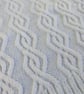 Hand Knitted White Baby Blanket - Diamond Cable Knit, New Baby Gift - Image 7