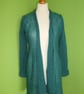 Mohair Cardigan in Petrol Colour. Womens approx size 12-14. Flare Top - Image 1