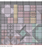 328 - Patchwork Quilt Block Cross Stitch Pattern: Ocean Coral Folk Art (PDF) - Image 6