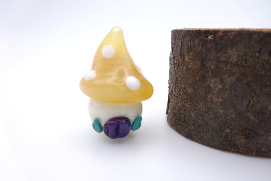 small glass toadstool house