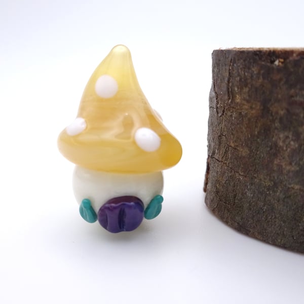 small glass toadstool house