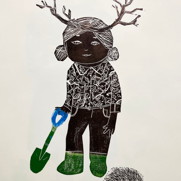 Girl with Hedgehog