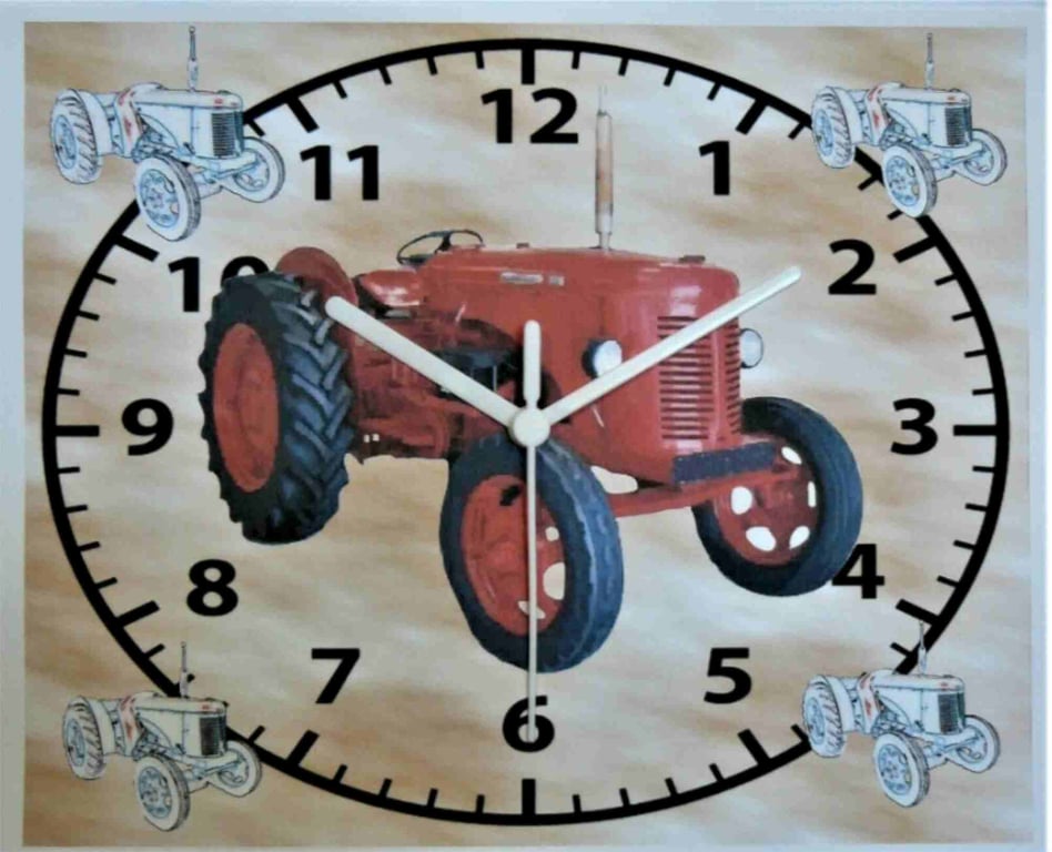david brown wall hanging clock vintage tractor