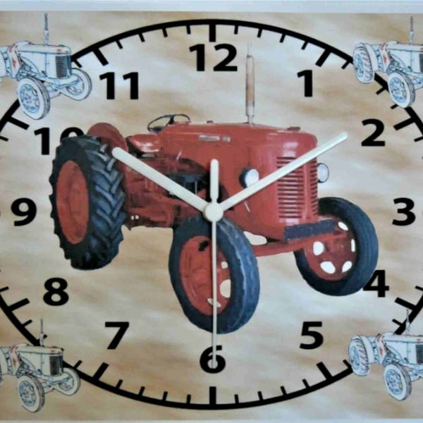 david brown wall hanging clock vintage tractor