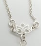 Sterling Silver Green Sea Glass Pendant With Lotus Flower & Rolo Chain  - Image 4