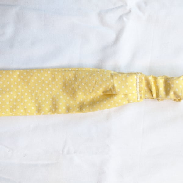 Yellow Polka Dot Headband, Hairband