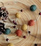 Felt Ball Garland, Bunting - Woodland, Autumn colours, rustic, Autumn - Image 8