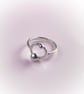 Silver ring with orbiting pebbles - Image 6