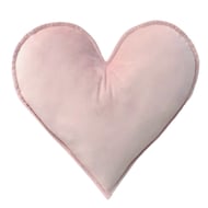 Blush Baby Pink Velvet Heart Shaped Cushion Throw Decor Velentine's Day Pillow