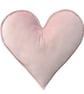 Blush Baby Pink Velvet Heart Shaped Cushion Throw Decor Velentine's Day Pillow