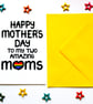 Gay, Lesbian, LGBTQ Mothers Day Card For Two Mums From Son, Daughter - Image 5