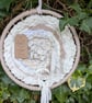 Natural colours Upcycled fabric Circular Wall Hanging - Image 1