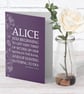 Alice in Wonderland Greetings Card Literary Gift - Alice Word Art Card - Image 5