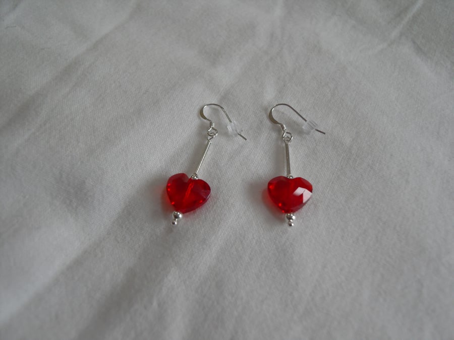 Heart and Silver Earrings