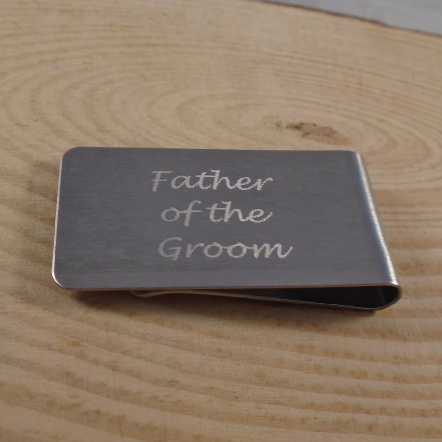 Personalised Engraved Stainless Steel Money Clip