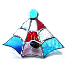 Spider's Web Stained Glass Suncatcher Coloured