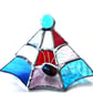 Spider's Web Stained Glass Suncatcher Coloured - Image 1