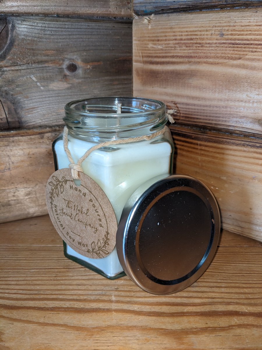 BABY POWDER SCENTED, HAND POURED, SOY WAX CANDLE – 220G