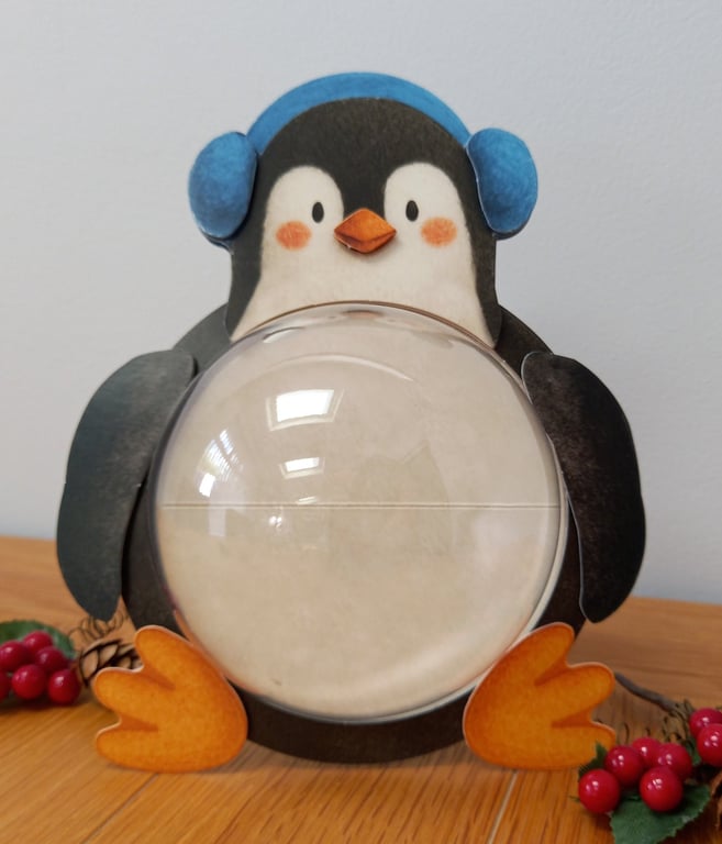Penguin "Bauble Buddies" gift box, handmade