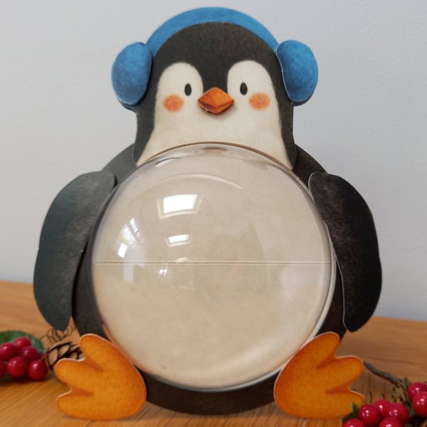Penguin "Bauble Buddies" gift box, handmade