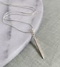 Twisted Stake Point Pendant on Snake Chain Necklace Sterling Silver - Image 3