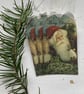 CHRISTMAS GIFT  TAGS  ( set of 3 ) ' Woodland Santa'... ready to ship.. - Image 1