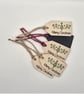 Merry Christmas wooden gift tags
