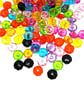 8mm Flat Round Acrylic Beads, Crystal-Like faceted Multicoloured, Jewellery Maki