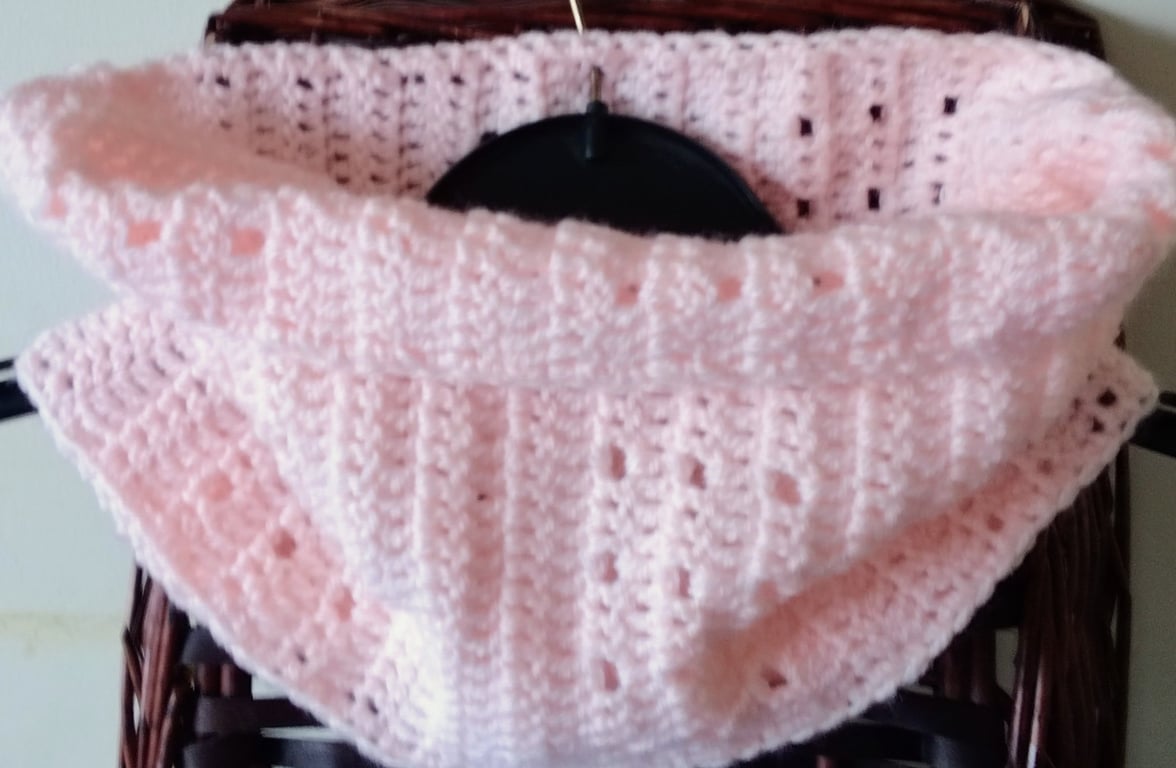 Handmade crochet cowl, neck warmer, snood