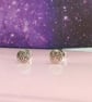 Triskelion  Stud Earrings Triskele sterling silver earrings Triple spiral - Image 2