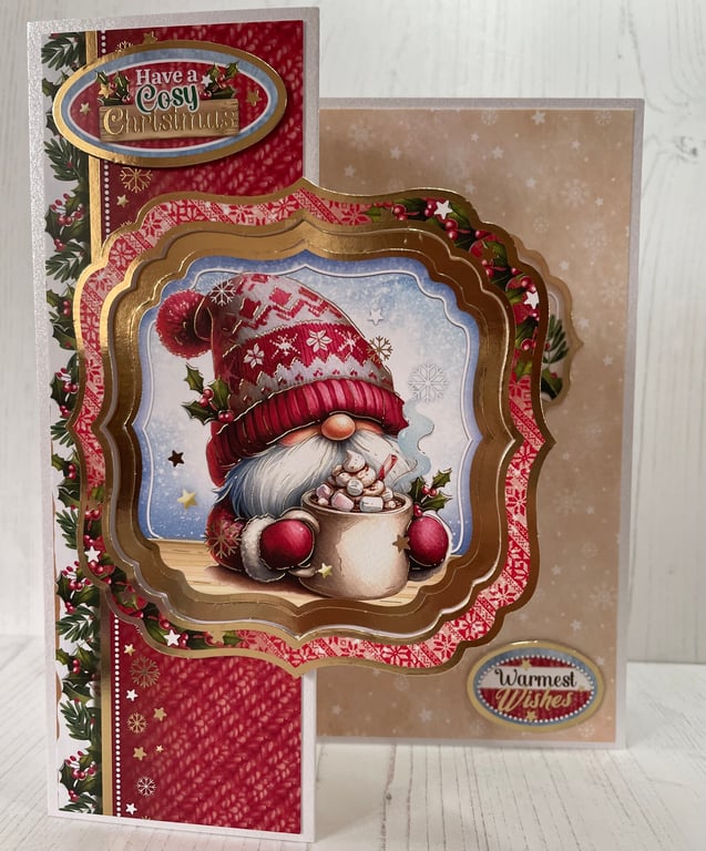 Holidays Christmas Card Cosy, Tomte, Gnome by Carolee Crafts PB6 - 0009