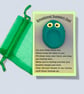 Green Worry Stone Owl - Emotional Support Owl Fidget Stone - Image 3