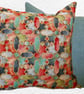 Cushion Cover: Tapestry Abstract design Duck Egg Blue reverse 17”(43cm)