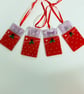 Pigs in blankets , fused glass Christmas decoration 