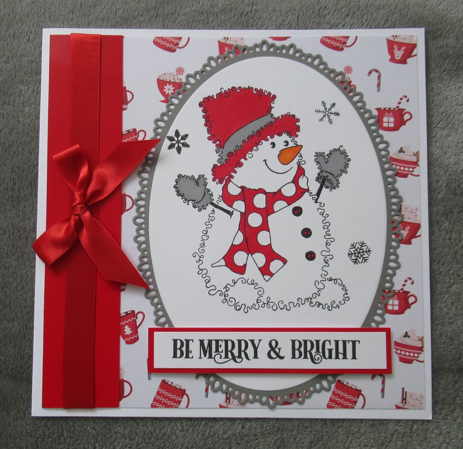 Snowman - Large Christmas Card