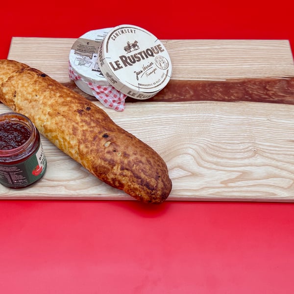 Wood and resin Charcuterie board
