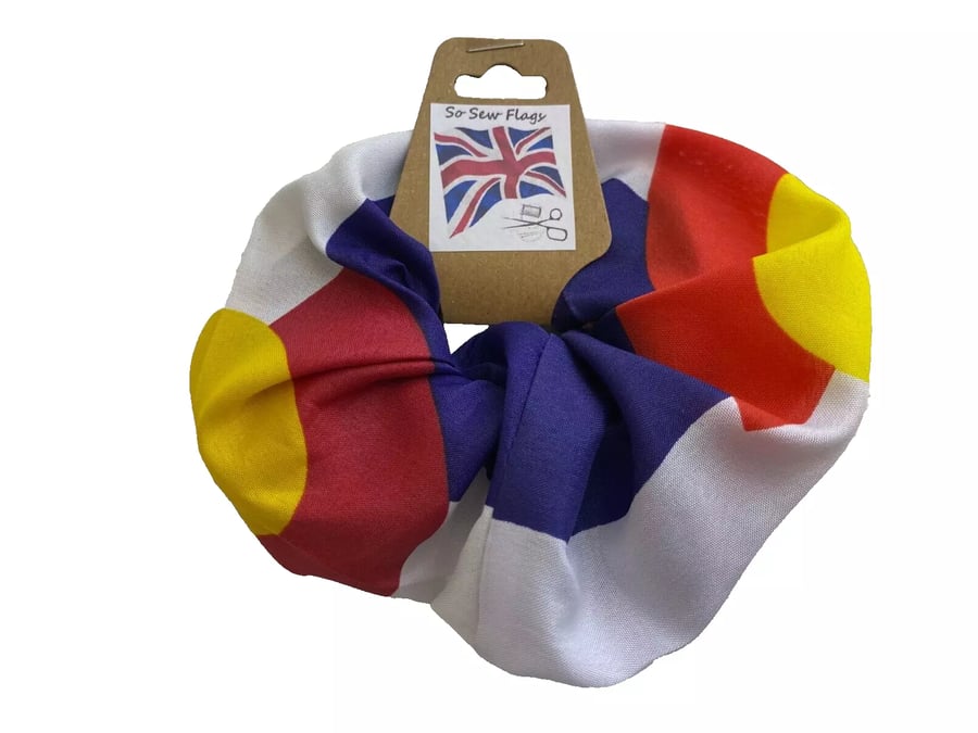 Colorado USA America Flag Hair Scrunchie Scrunchies Accessory Band Elastic