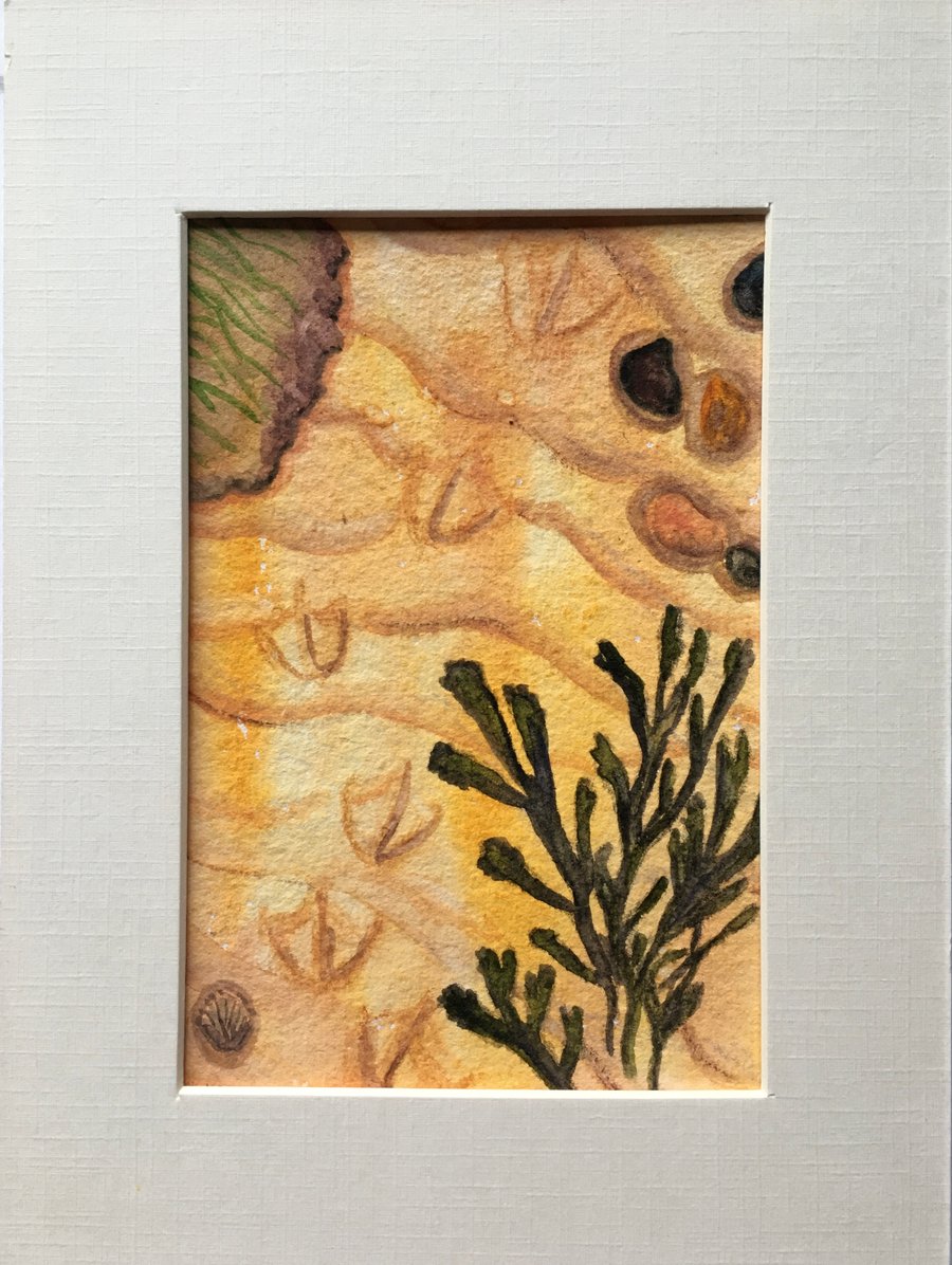 Gull footprints art original 