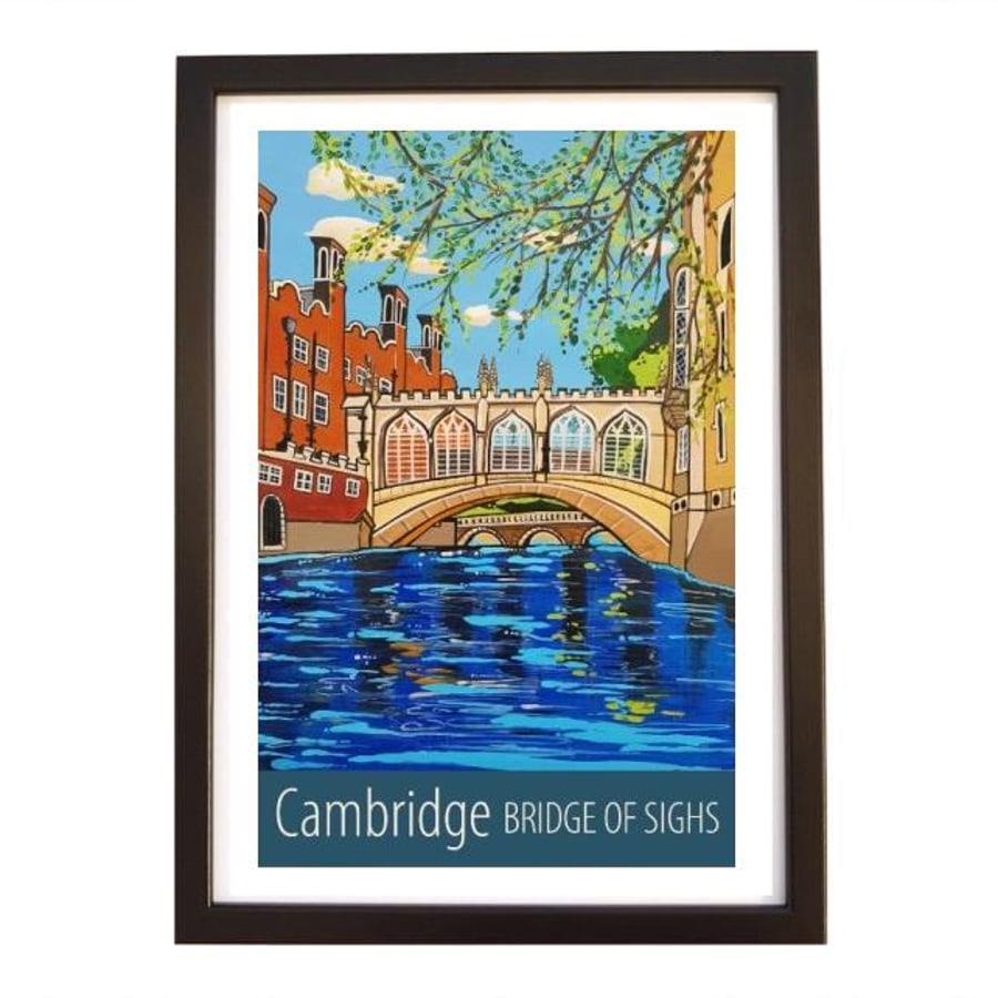 Cambridge, Bridge of Sighs - black frame