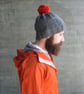 Bobble Hat in Petrol Green Chunky Yarn  - Image 9