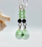 Black Spinel, Sterling Silver & Crystal Hoop Earrings, August Birthstone Gift - Image 4