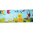 Jungle Animal Art, Painting on Canvas, Safari Decor, Jungle Decor, Kids Art