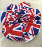 British flag themed cotton fabric scrunchie