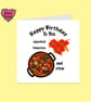 Happy birthday card with squashed tomatoes and stew - Image 1