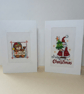 Handmade Cross Stitch Christmas Cards – Bear & Santa Designs, Festive Keepsakes