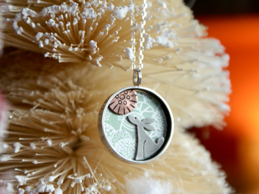 Another grey hare necklace - Royal Mail 24 hour delivery